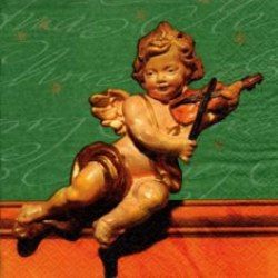 Putti with violin green